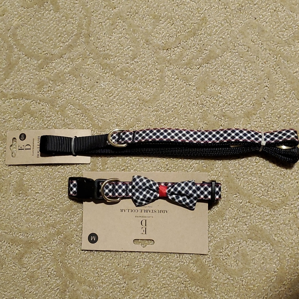 Ellen Degeneres Dog Collar & Leash Set